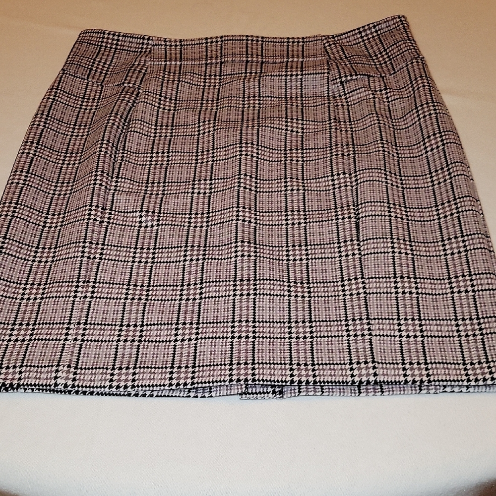 Michael Kors Black‎ /White Plaid Pencil Skirt